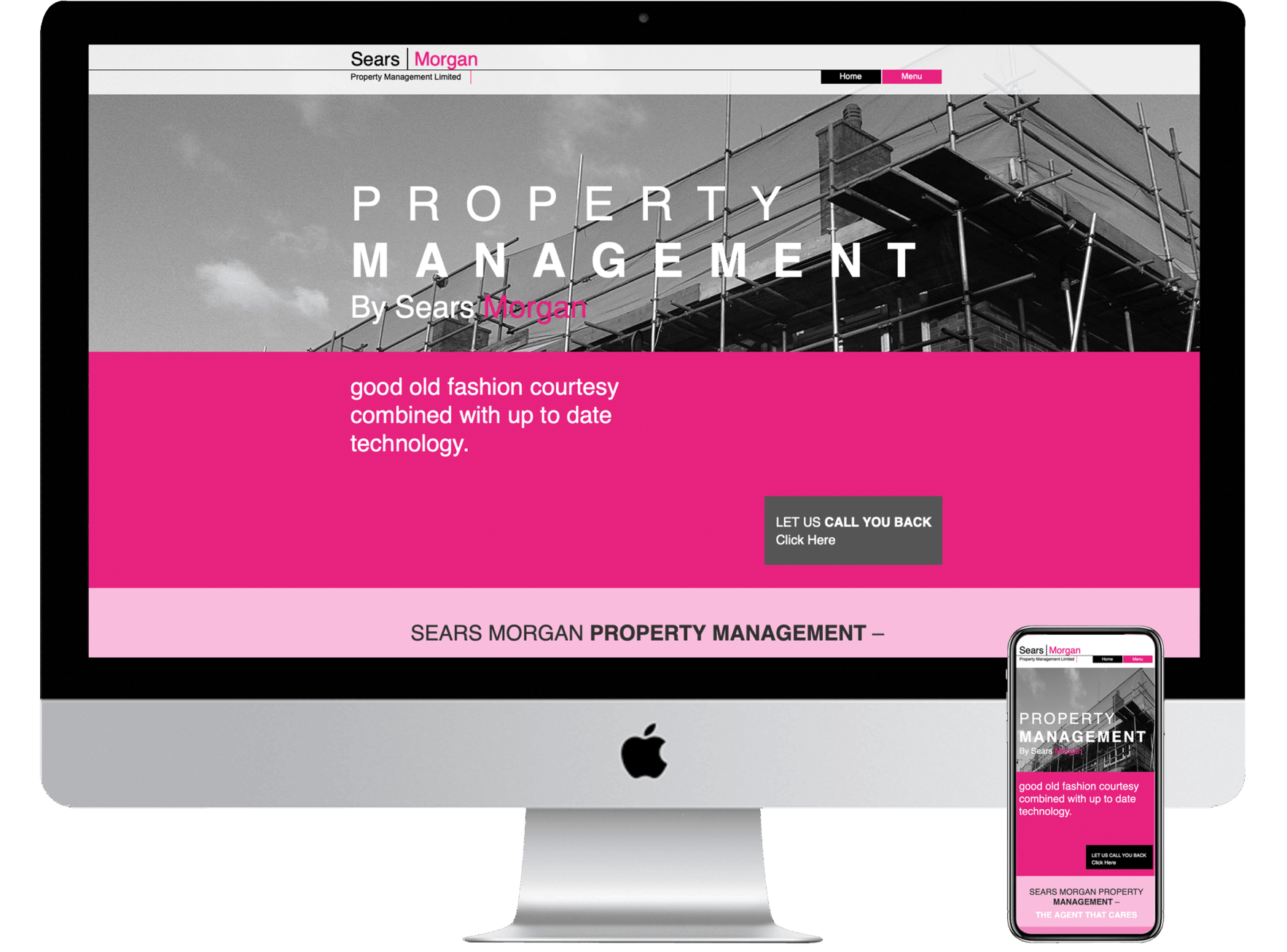andreas karaiskos business communications through design website and graphic design Sears Morgan Property Management LOGO, LOGOTYPE, CORPORATE IDENTITY, WEBSITE DESIGN.