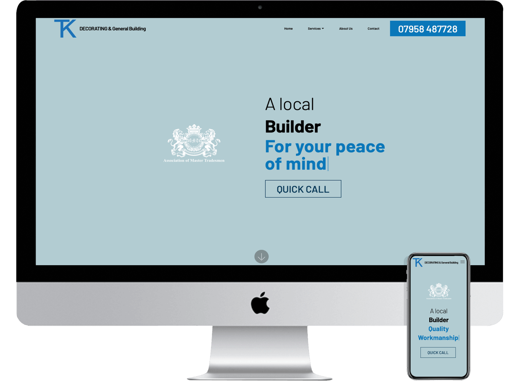 andreas karaiskos business communications through design website and graphic design TK-Decorating and General Building - LOGO, LOGOTYPE, CORPORATE IDENTITY, WEBSITE DESIGN.